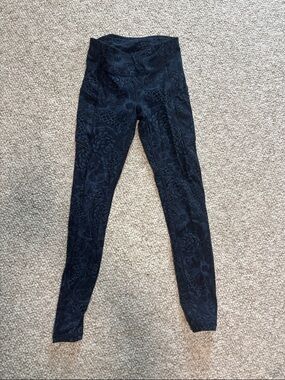 lululemon athletica Black Floral Print High-Rise Leggings